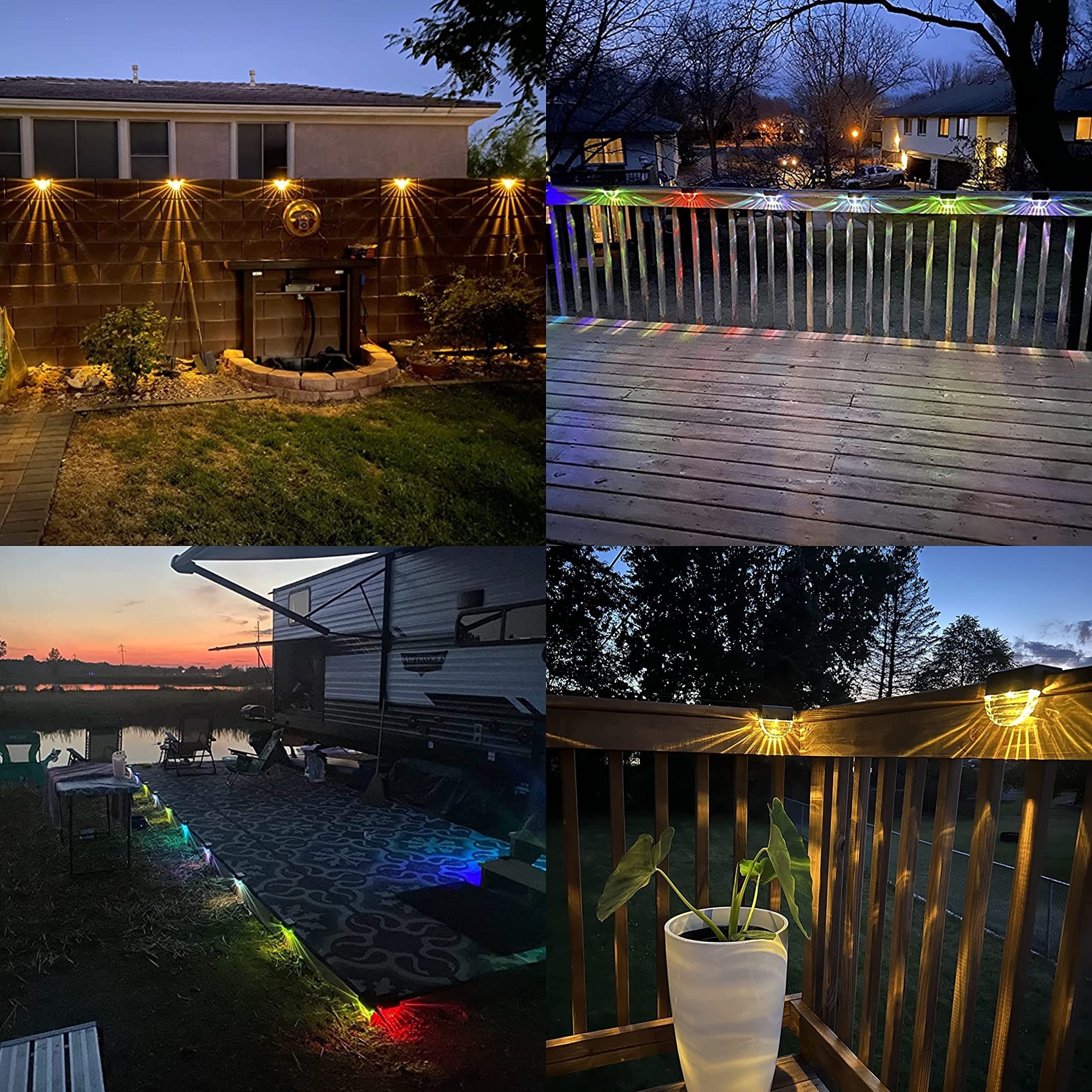 Solar string lights on sale for deck railing