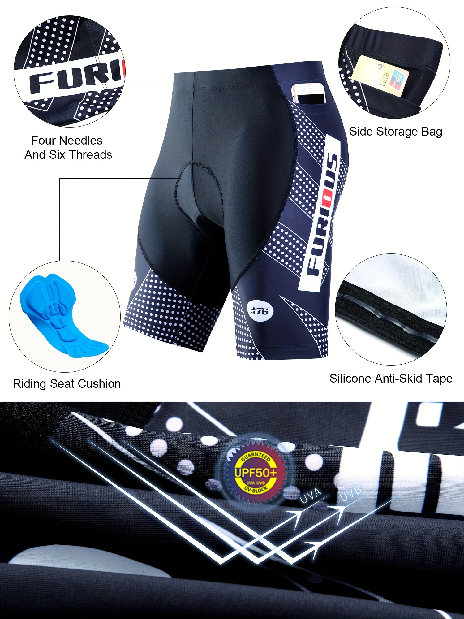 sponeed Men's Cycling Shorts Padded Bicycle Riding Pants Bike Biking  Clothes Cycle Wear Tights : : Clothing, Shoes & Accessories