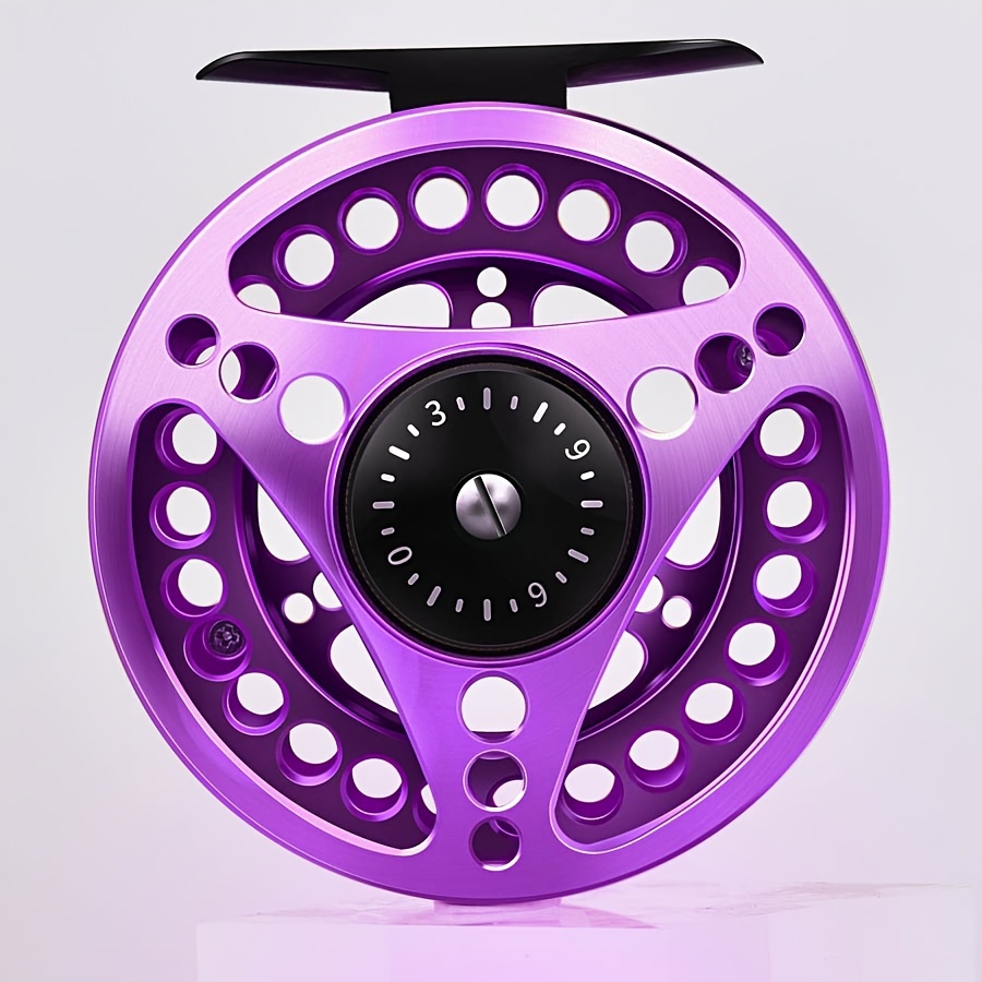 1pc Purple 5/6 Aluminium Fly Fishing Reel, Metal 2+1BB Shaft Smooth Fishing  Reel For Freshwater, Outdoor Fishing Accessories