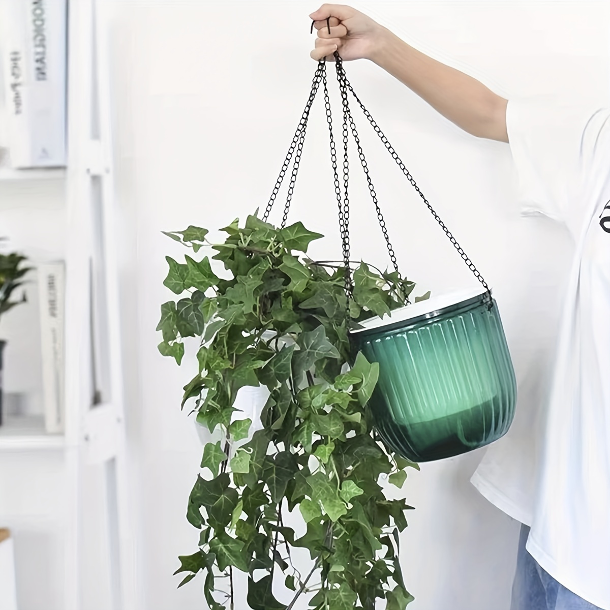 Macetas colgantes para plantas de interior – Macetas de plantas para  exteriores, macetas y maceteros de 10 pulgadas para jardín, juego de 2  macetas