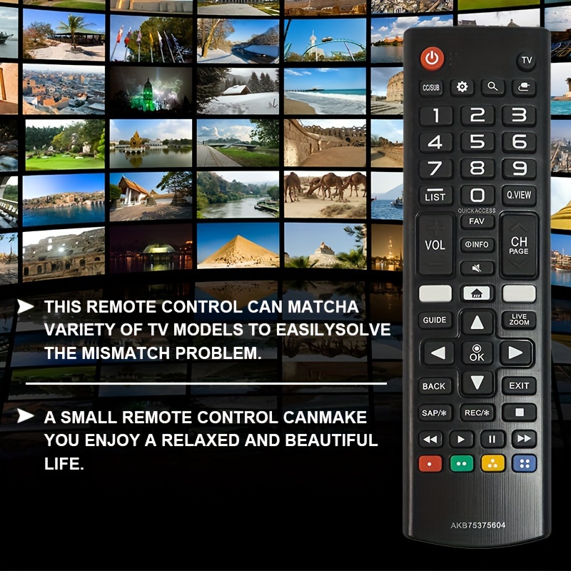 Mando a distancia universal para LG Smart TV Control remoto todos los  modelos LCD LED 3D HDTV Smart TV AKB75095307 AKB75375604 AKB74915305