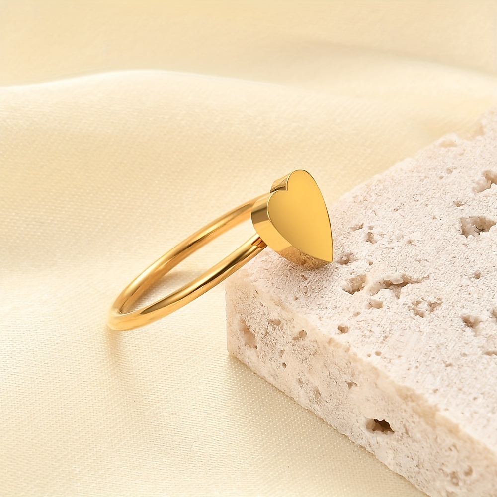 Titanium Steel Love Ring Glossy Couple Ring