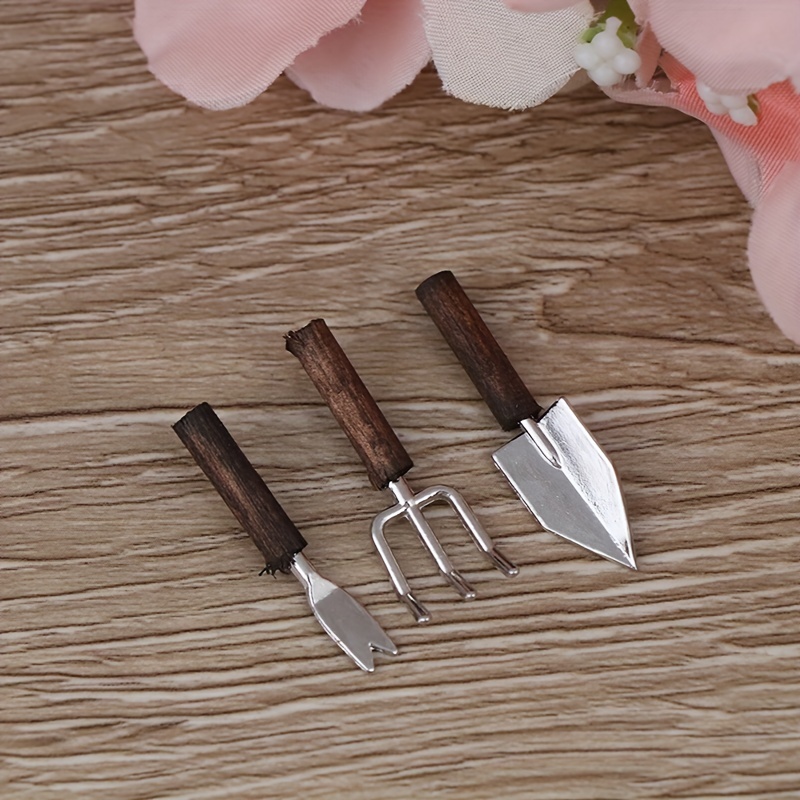 3pcs 1:12 Mini Metal Play Kitchen Knife Set Toy Miniature Dollhouse  Accessories