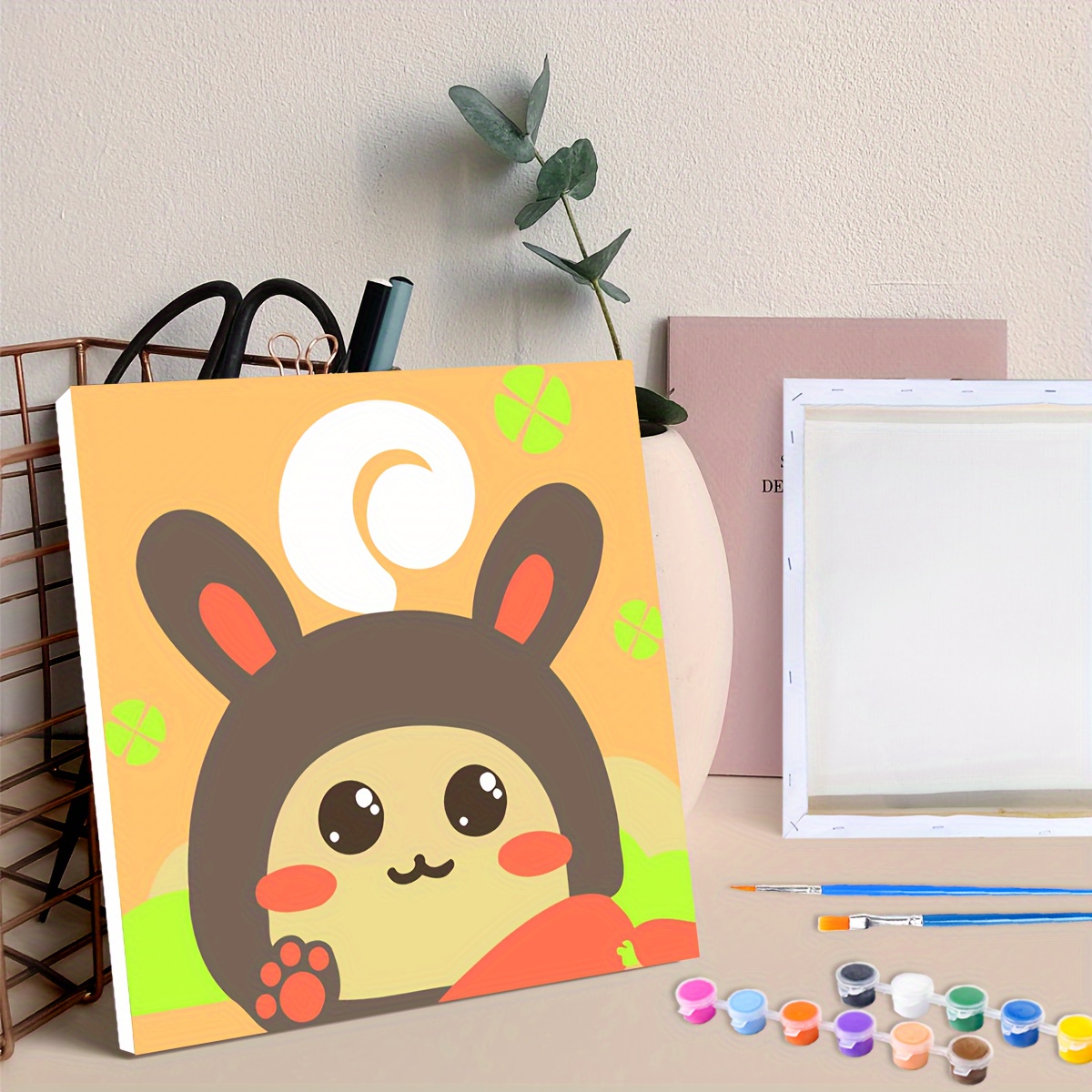 2pcs Diy Pintar Números Kits Principiantes Dibujos Animados - Temu