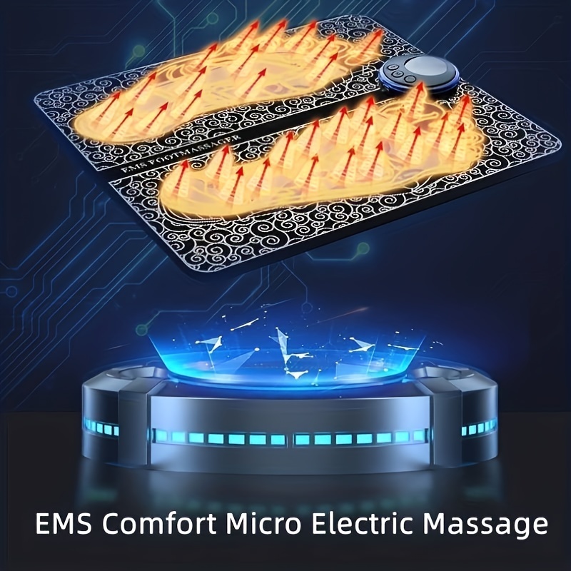 Foot Massager Pad, Electric Ems Feet Muscle Stimulator Tens Acupuncture Abs  Pulse Massage Mat - Temu