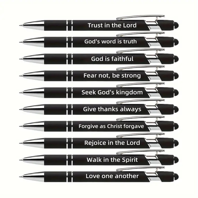 Ballpoint Pens Christian Gifts Engraved Bible Prayers - Temu