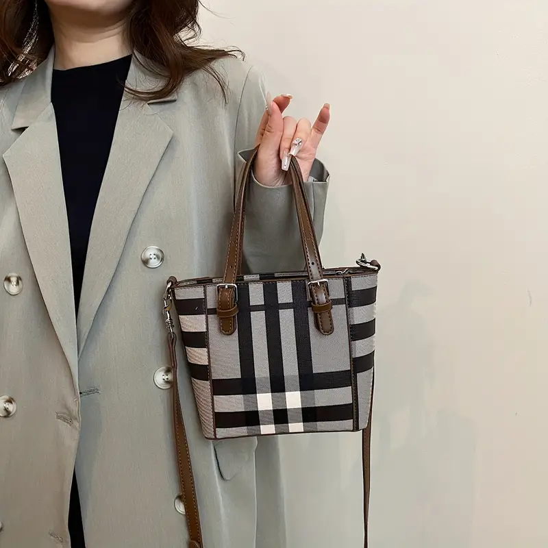  JOTHIN Canvas Tote Bag for Women Designer Plaid