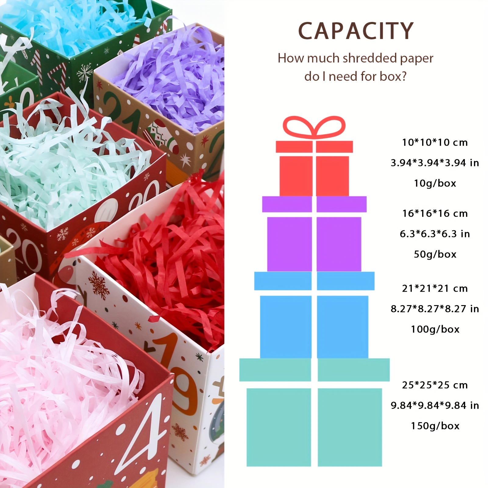 50g/Pack Shredded Crinkle Paper Filler For Gift Packaging, Party Decoration