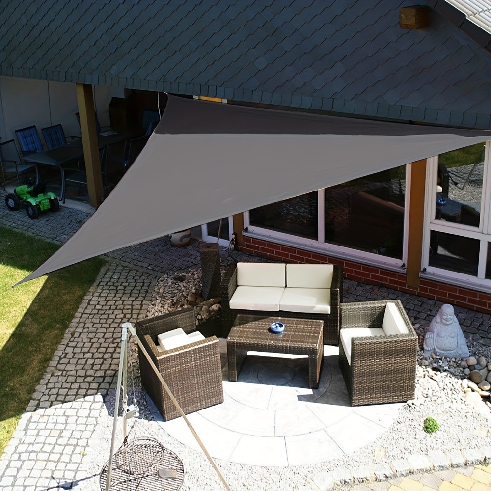 HAIKUS Toldo Vela Triangular 3x3x3 m, Vela de Sombra Triángula HDPE,  Transpirable, Resistente y 95% Protección Rayos UV para Exterior, Jardín,  Terrazas (Grafito): : Jardín