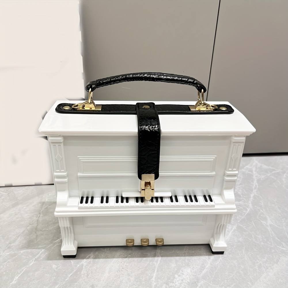 Piano Shaped Handbag, Acrylic Box Crossbody Bag, Creative Simulated Piano  Bag For Cosplay, Party - Temu Latvia