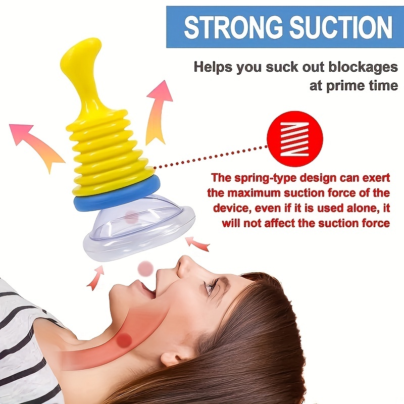 1pc Choking Rescue Device Professional Choking Emergency Device For Adults And Kids With One way Valve Breathing Trainer Household Necessities