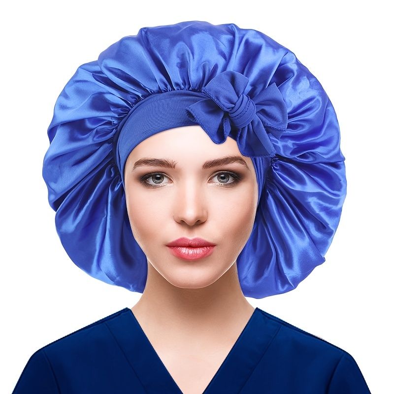 Silky Satin Bonnet Hair Wrap Sleeping Cap With Wide Elastic Band Satin Hair  Bonnets For Women Adjustable Satin Cap For Sleeping Night Sleeping Head  Cover For Hair Care | Shop The Latest