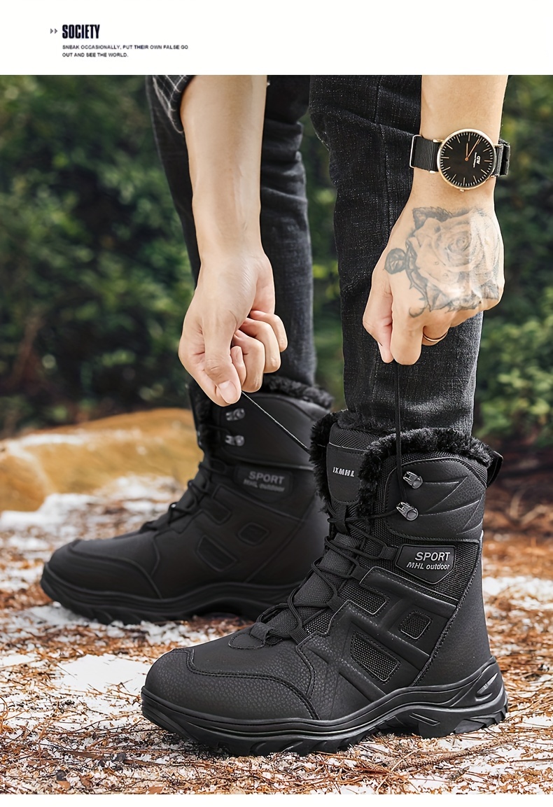Men's Snow Boots Thermal Winter Shoes Boots, Casual Walking Shoes