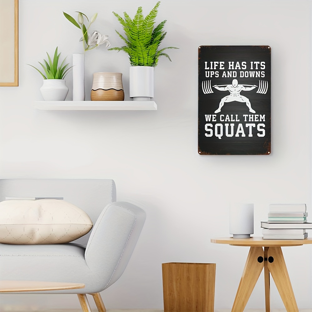 Gym Art Home Gym Decor Exercise Sign Funny Quote Prints 