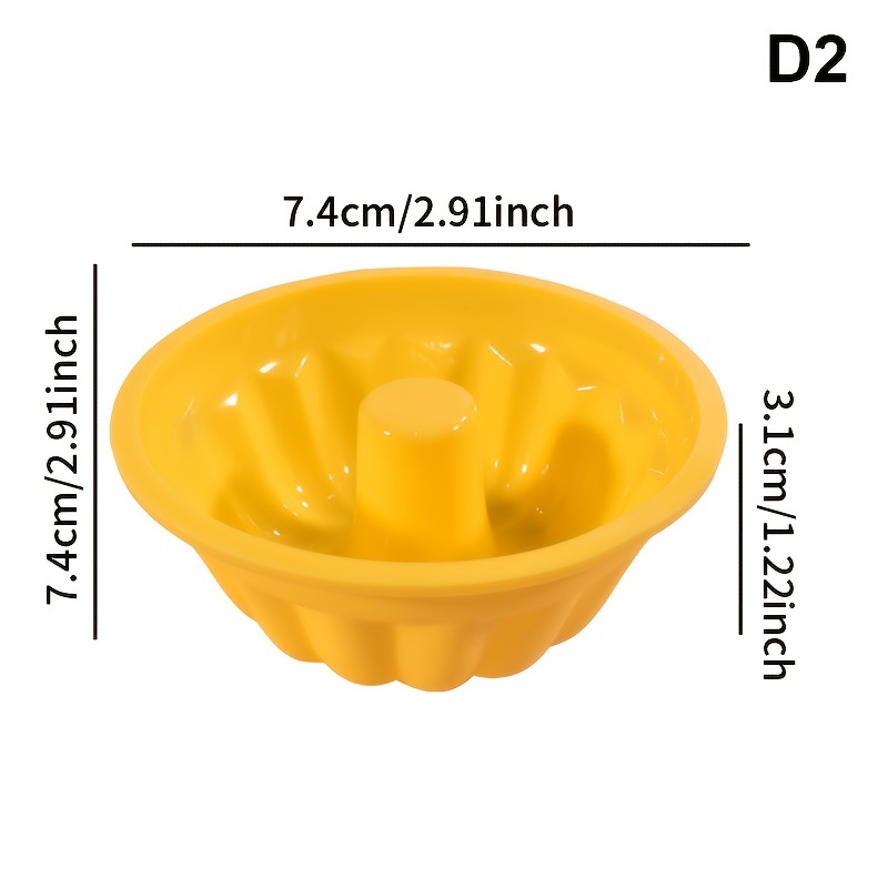 Silicone Cake Cup Mold, 3d Round Heart Square Shaped Cake Cup