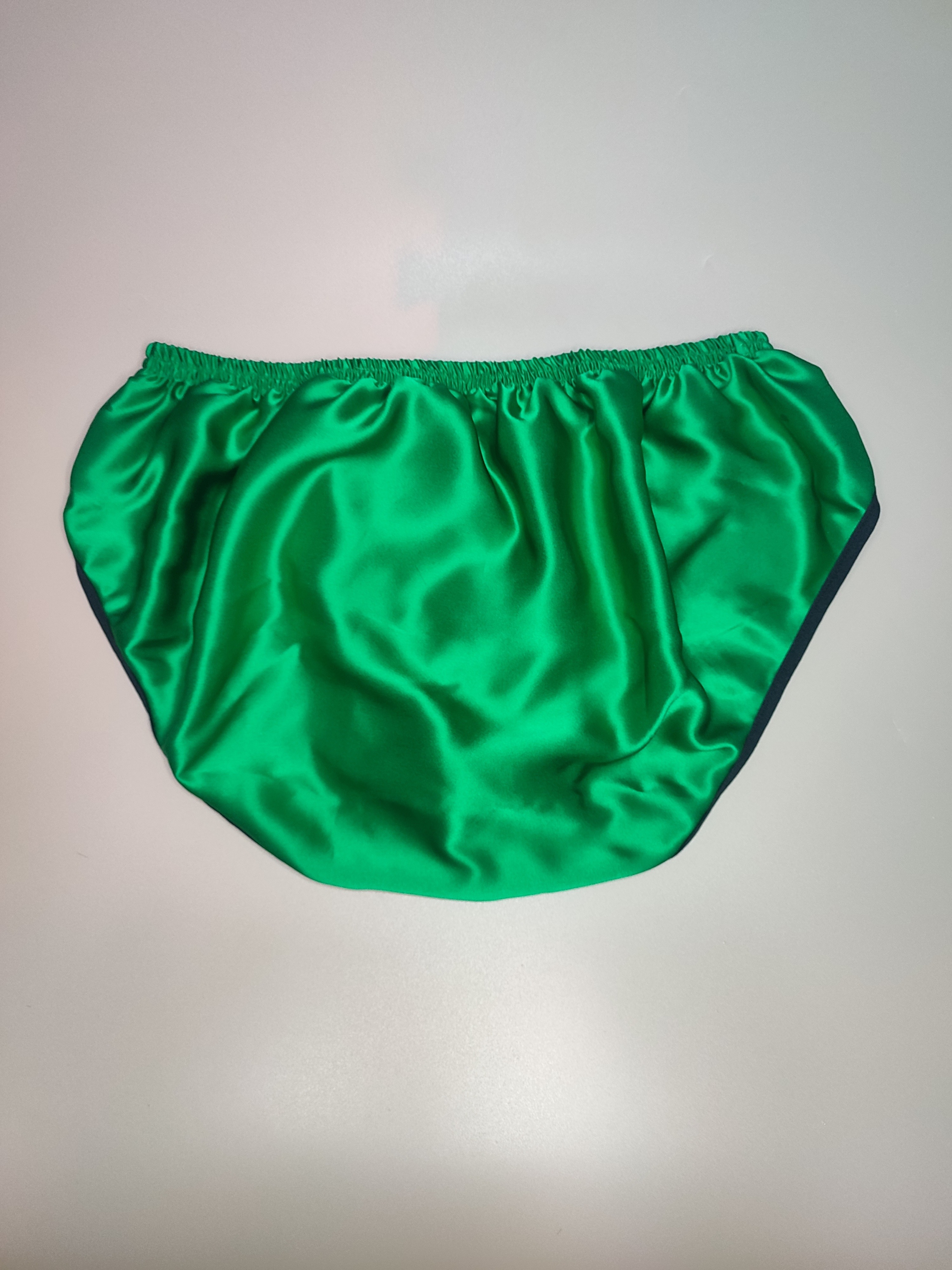 Green Silk High Waist French Cut Panties - Soft Strokes Silk