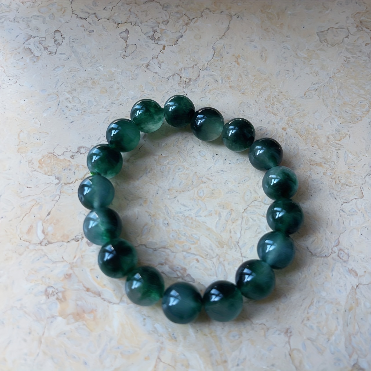 Natural Water Grass Chalcedony Bracelet
