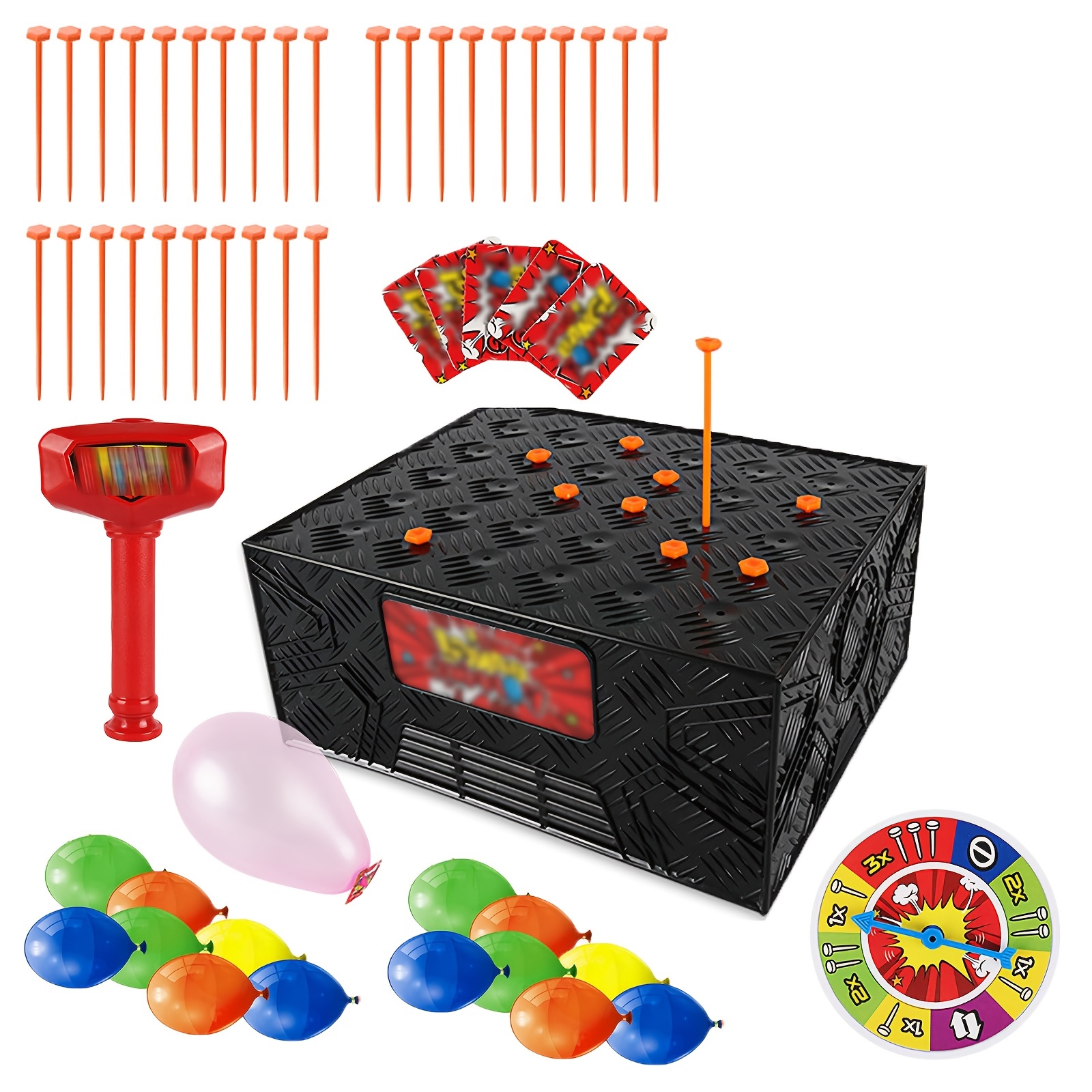 Horypt Balloon Blastboxs Game, Funny Whack A Balloon Game, Balloon  Explosiones Game Set with 30 Pins and 100 Balloons, Multiplayer Balloon Pop  Game for Family Party : : Toys & Games