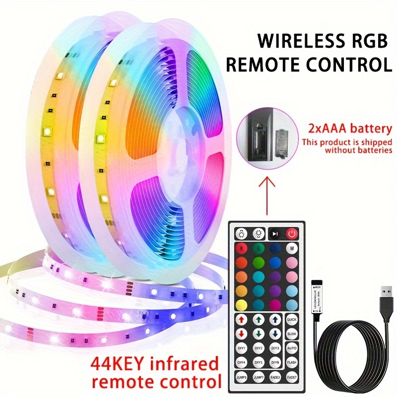 Led Strip Light Rgb 5050 44 keys Infrared Controller Night - Temu