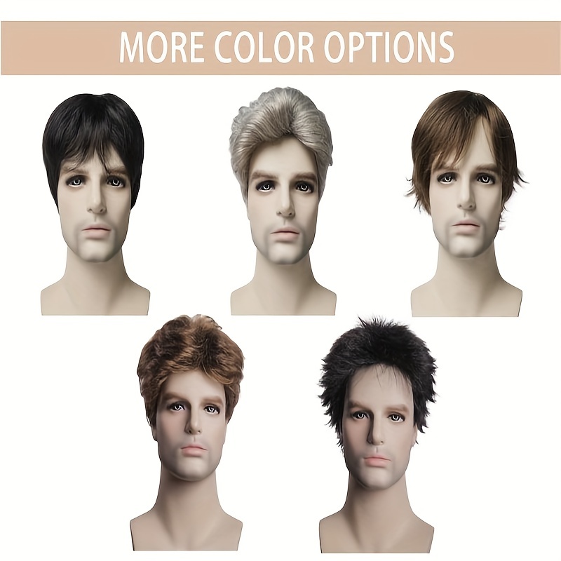 4 Styles, Trendy Fine Short Straight Wig With Bangs, Realistic Natural Looking Fiber Wig, For Daily Party Cosplay Use details 0