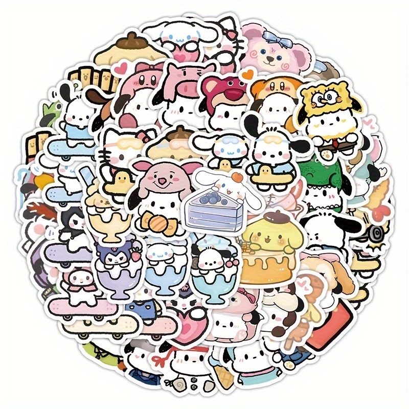 60pcs Gudetama Stickers Japanese Lazy Egg Stickers Kawaii Stickers Vinyl  Waterproof Stickers Laptop Water Bottles Skateboard Guitar