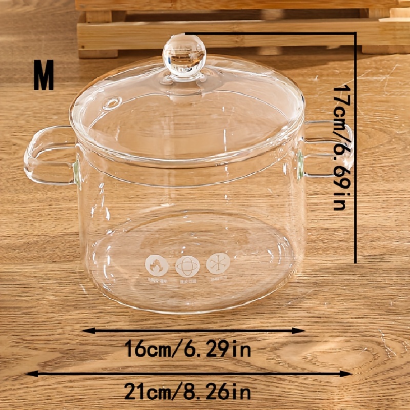 1pc Olla Sopa Vidrio Borosilicato Alta Calidad Espesada Tapa - Temu Chile