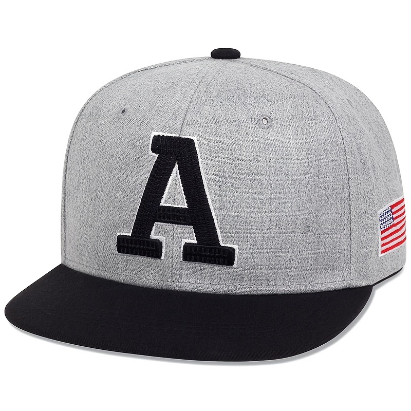 Buy 1pc Men's Grey Baseball Cap with A Letter Print