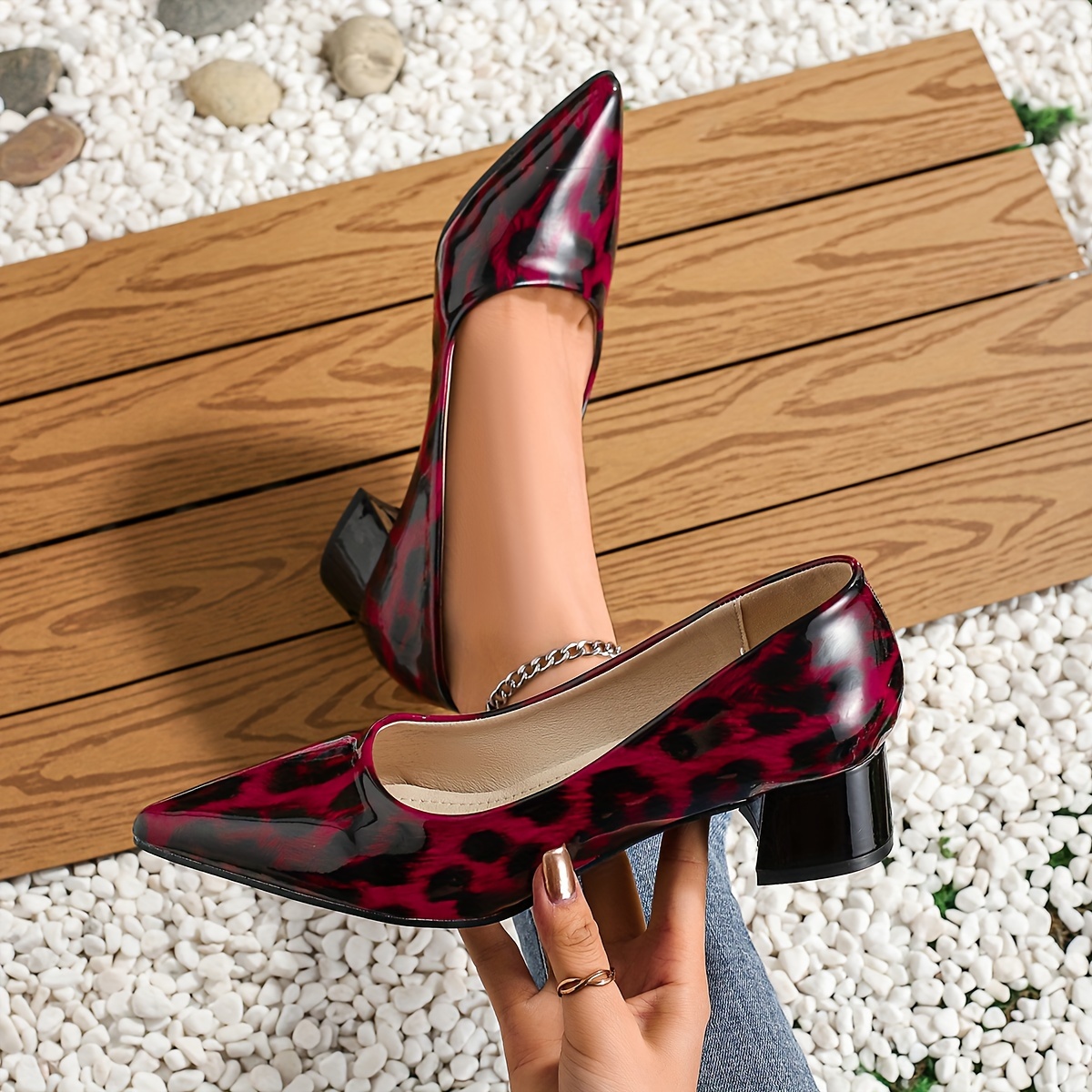 strapless open back dress Leopard Print Heels - All Shoes main image 0