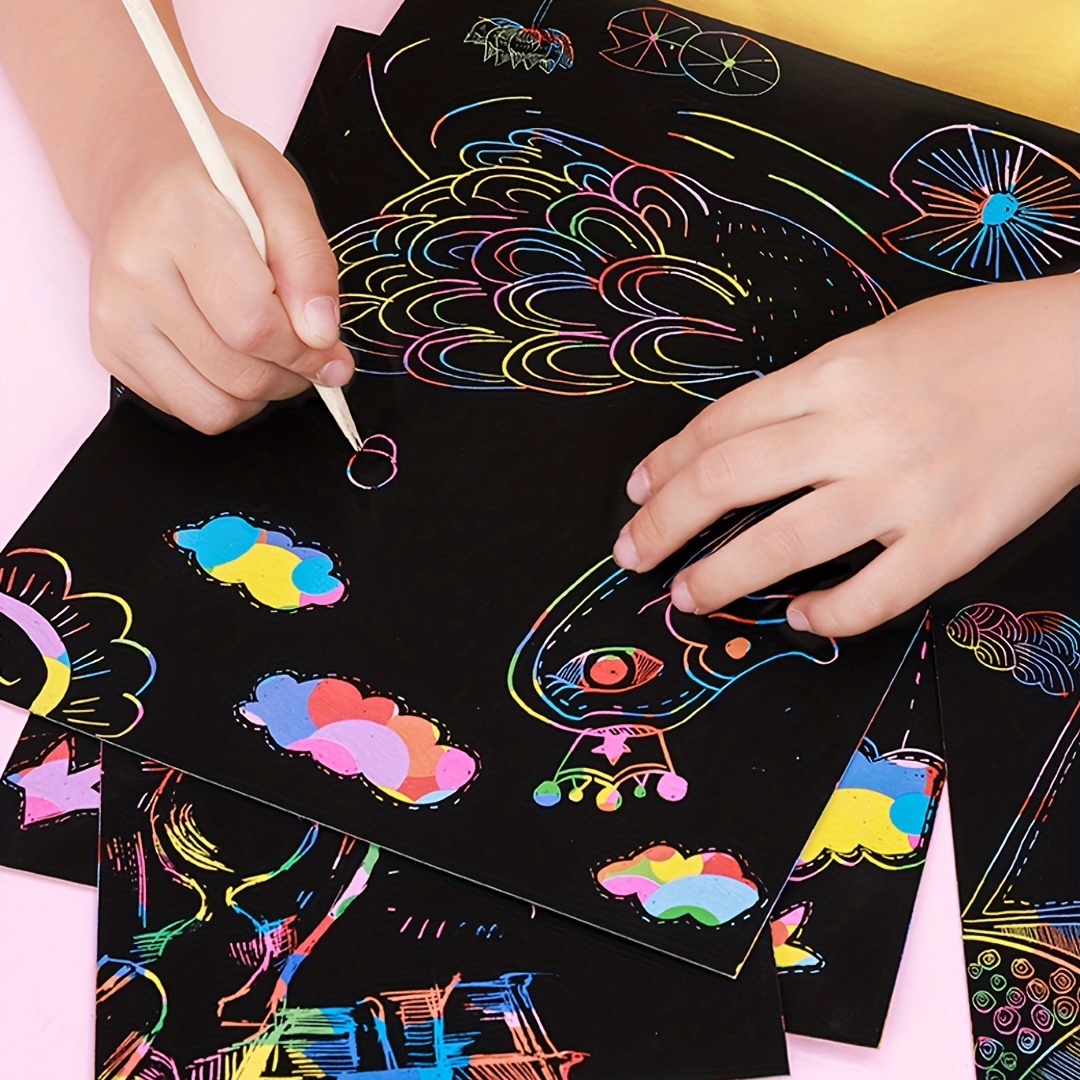 16k rainbow scratch paper for kids