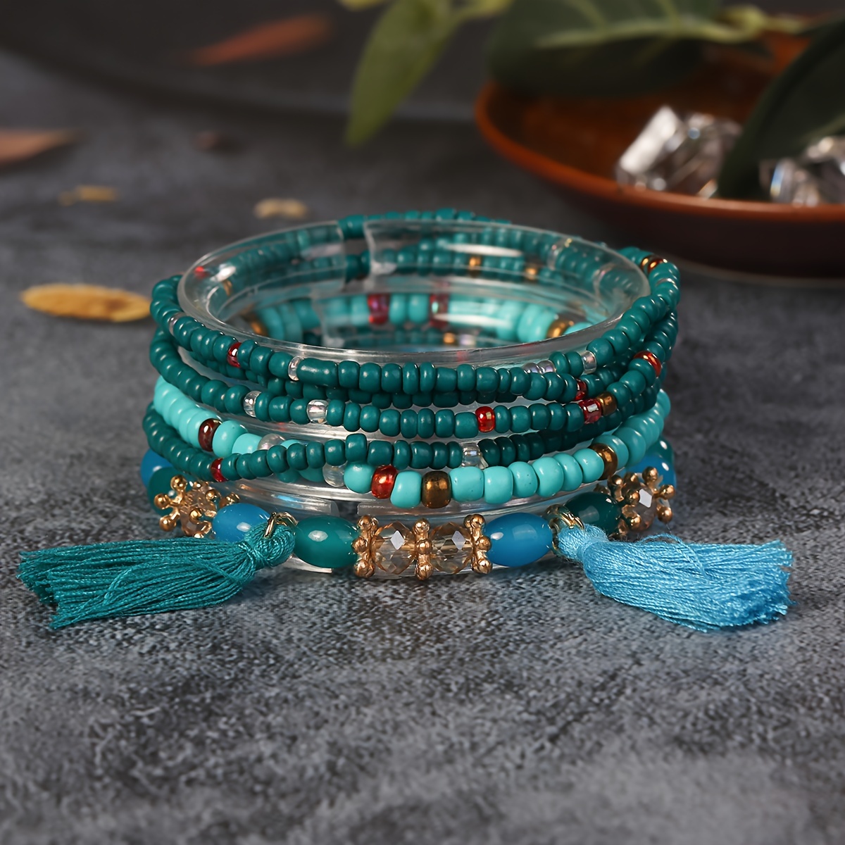 Boho Small Beads Beaded Bracelet Men's Fashion Retro - Temu