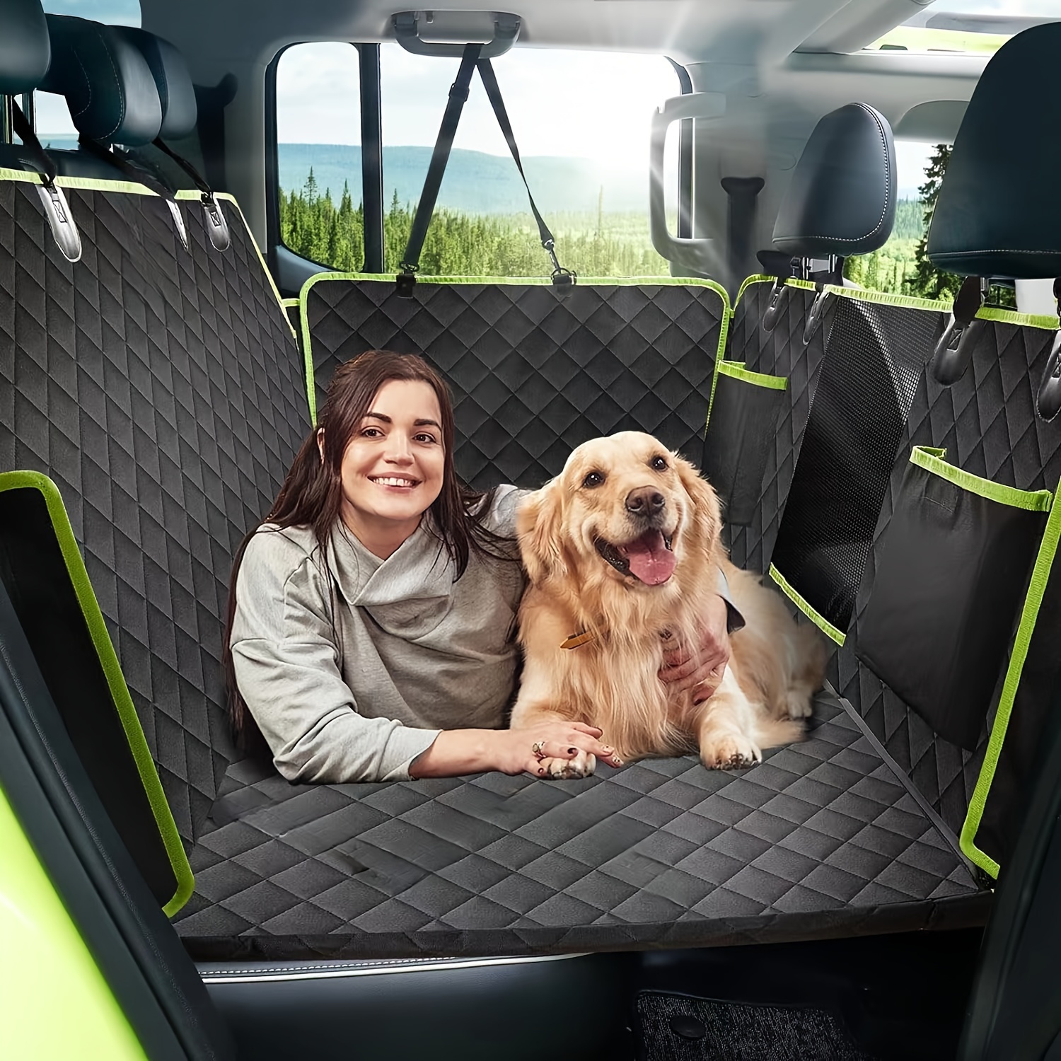 Extensor de asiento trasero para perros, funda de asiento de coche para  perro