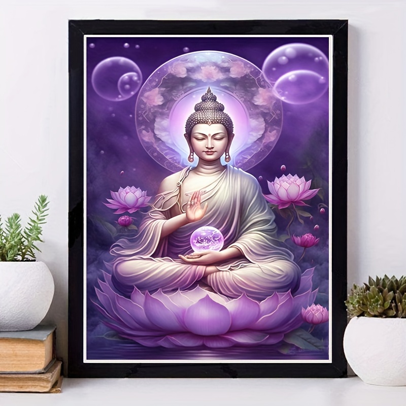 Diamond Painting Kit Pictures Adult Buddha - Diy 5d Diamond Painting Full  Drill - Diamond Painting Kits - Arts Craft For Home Wall Decoration 30 X 40