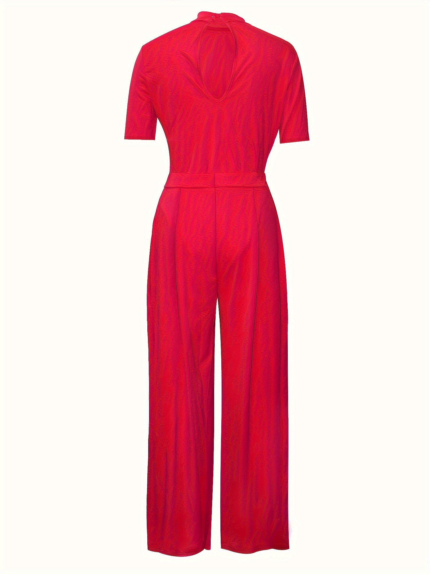 Red Fashion Casual Wide Leg Pants Two-piece Set  Red wide leg pants,  Casual wide leg pants, Cheap fashion dresses