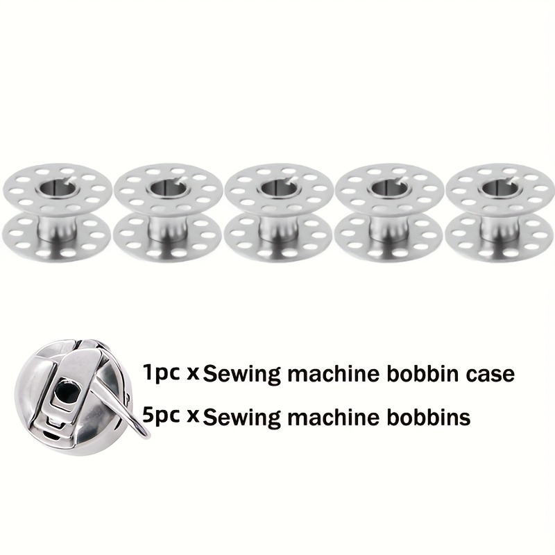 1Pc Sewing Machine Bobbin Case Bobbin Holder with 5Pcs Metal