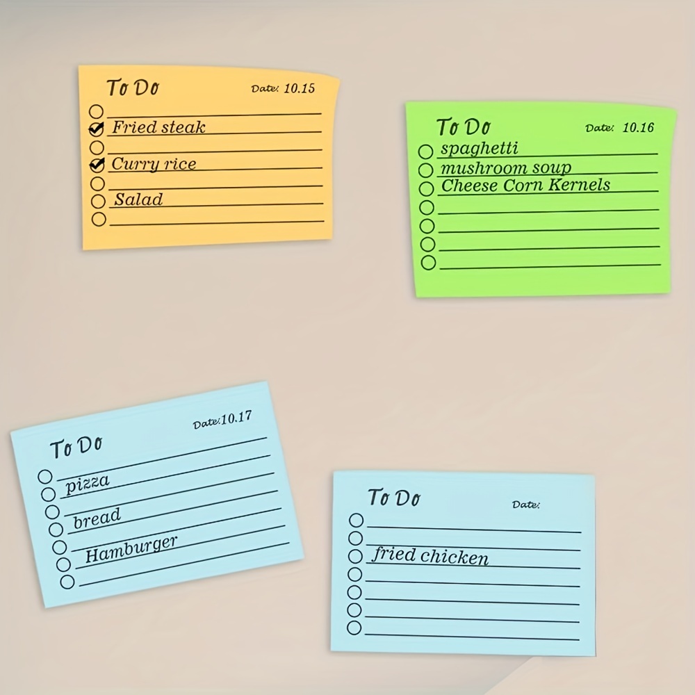 3/6 Pads To Do List Sticky Notes (6 Colors Optional) Sticky - Temu