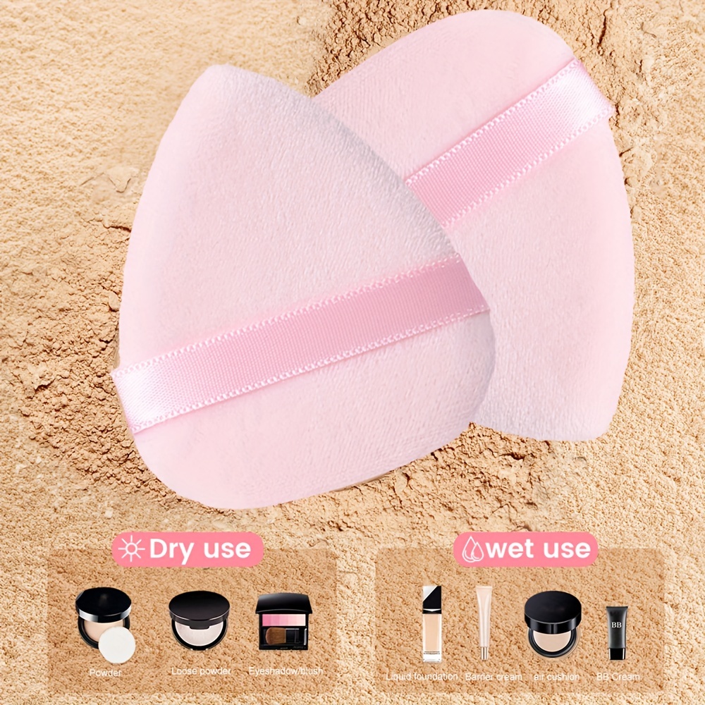 3pcs Triángulo Maquillaje Puff Suelto Polvo Puff Hacer - Temu Chile