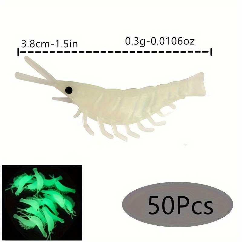 10g Bionic Shrimp Bait With Hook Luminous Soft Prawn Fishing Lure Fishing  Tackle