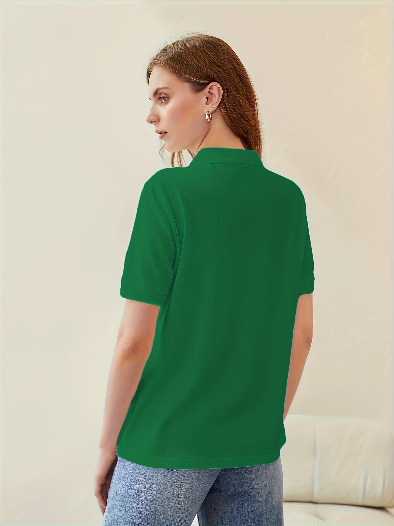 Emerald green polo outlet neck