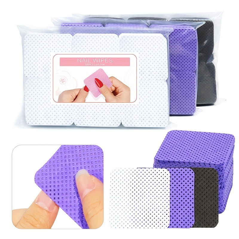 

300pcs/pack Lint-free Nail Polish Remover Gel Nail Wipes Nail Pads Manicure Pedicure Gel Nail Art Cleaning Tools Tips