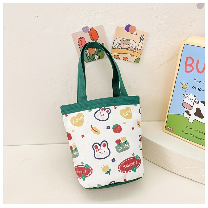 Patterned Canvas Lunch Bag for Girls