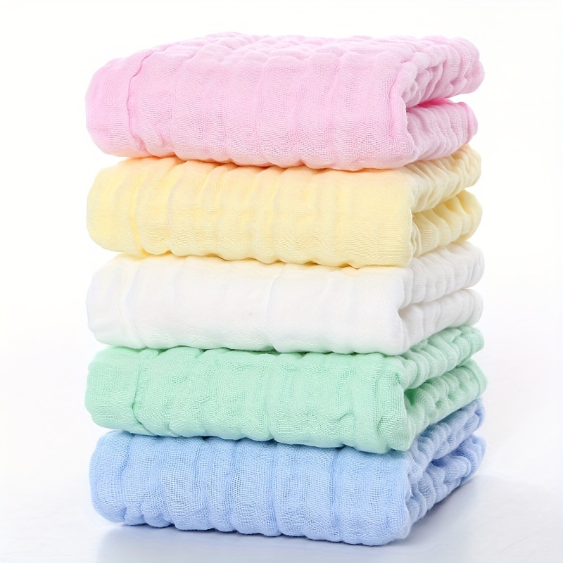 Solid Color Cotton Washcloths Household Cleaning Rags Small - Temu