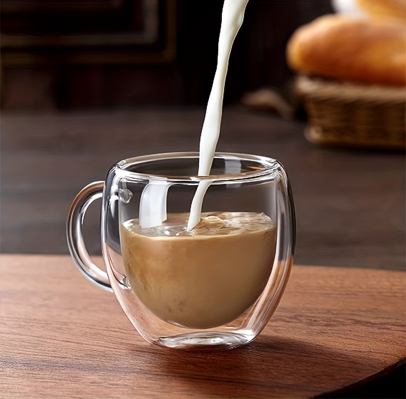 Double Layer Glass Insulated Espresso Cups Clear Coffee Cups - Temu