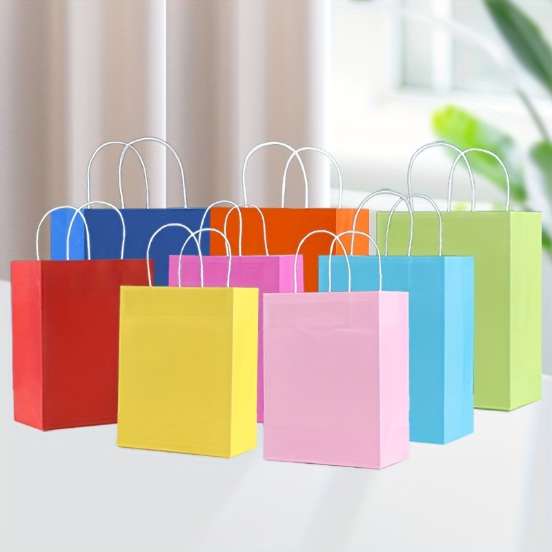 Small Gift Bags, With Paper, 12 Colors, Bulk Party Favor Bags With Handles,  Rainbow Paper Bags, Candy Bags For Christmas, Wedding, Baby Shower, Birthday,  Party And Gifts, Festival Supplies - Temu