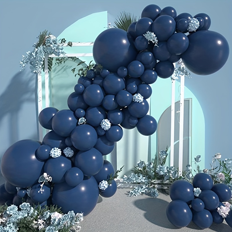 Globo azul con helio x5  Bouquet de globos azules