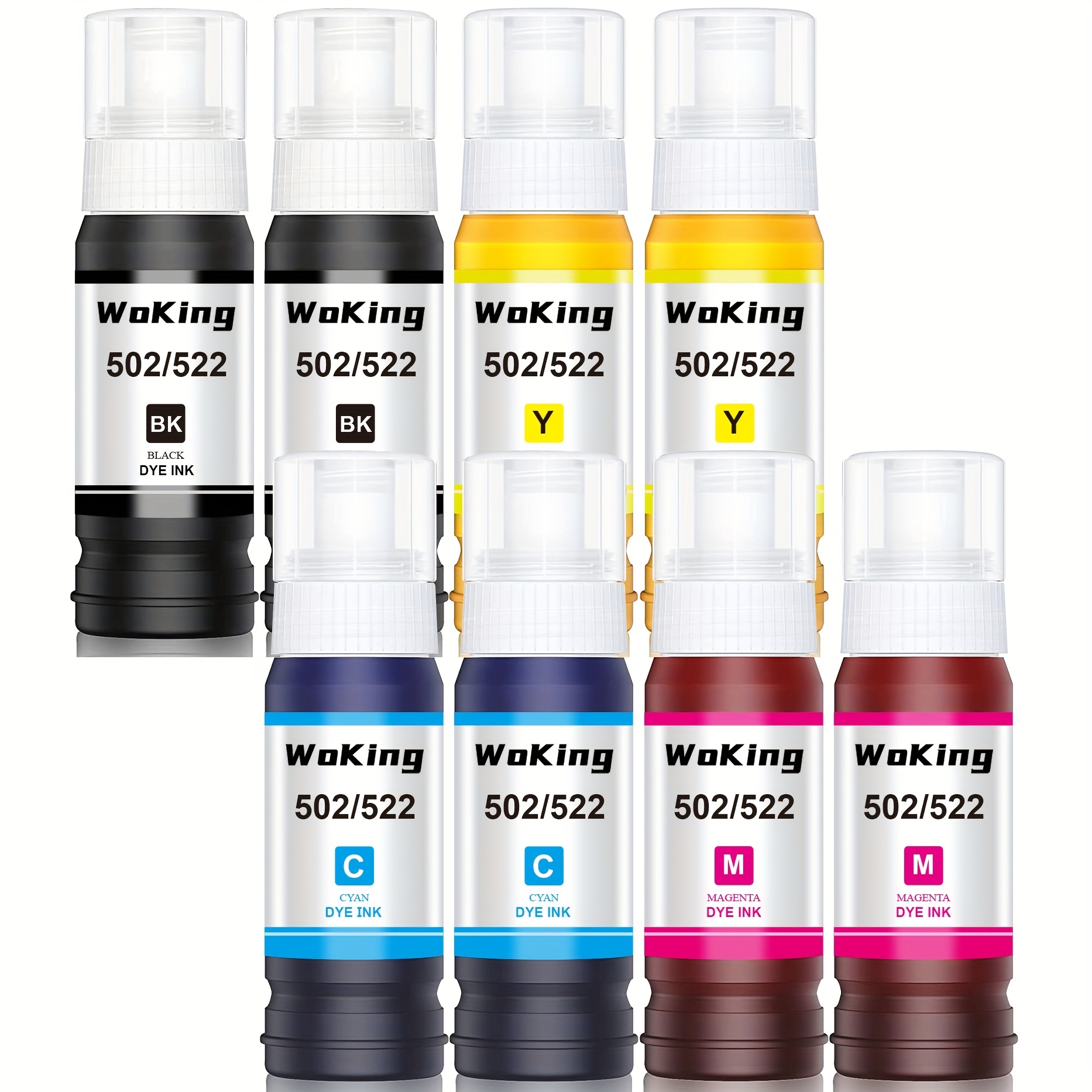 502 High Capacity (5 Bottles) Compatible Refill Ink Bottle Replacement for  Epson 502 Ink Refill Bottles (Not Sublimation Ink) Use for EcoTank ET-2850