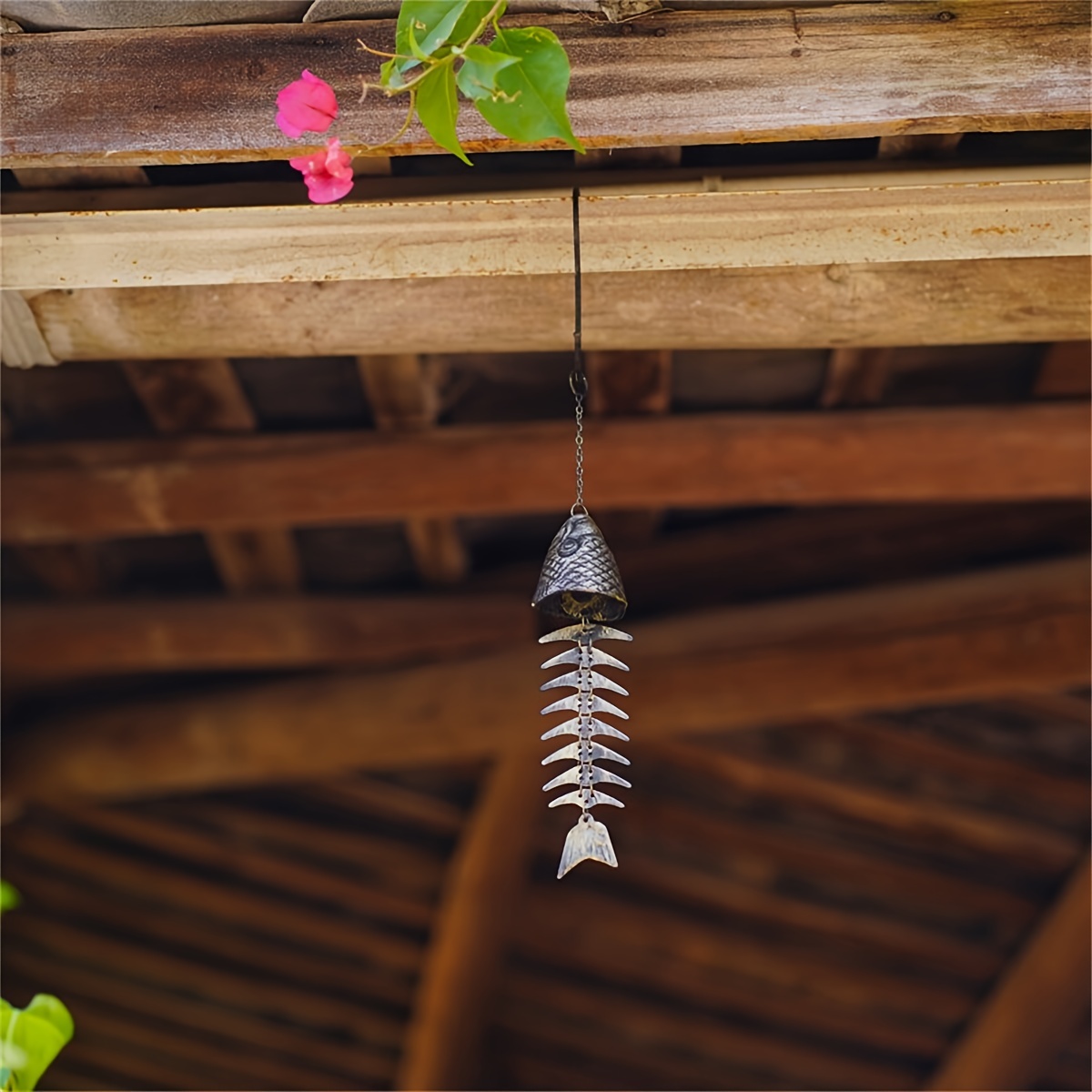 Bronze Fish Bone Hanging Cast Iron Art Wind Chimes Vintage - Temu