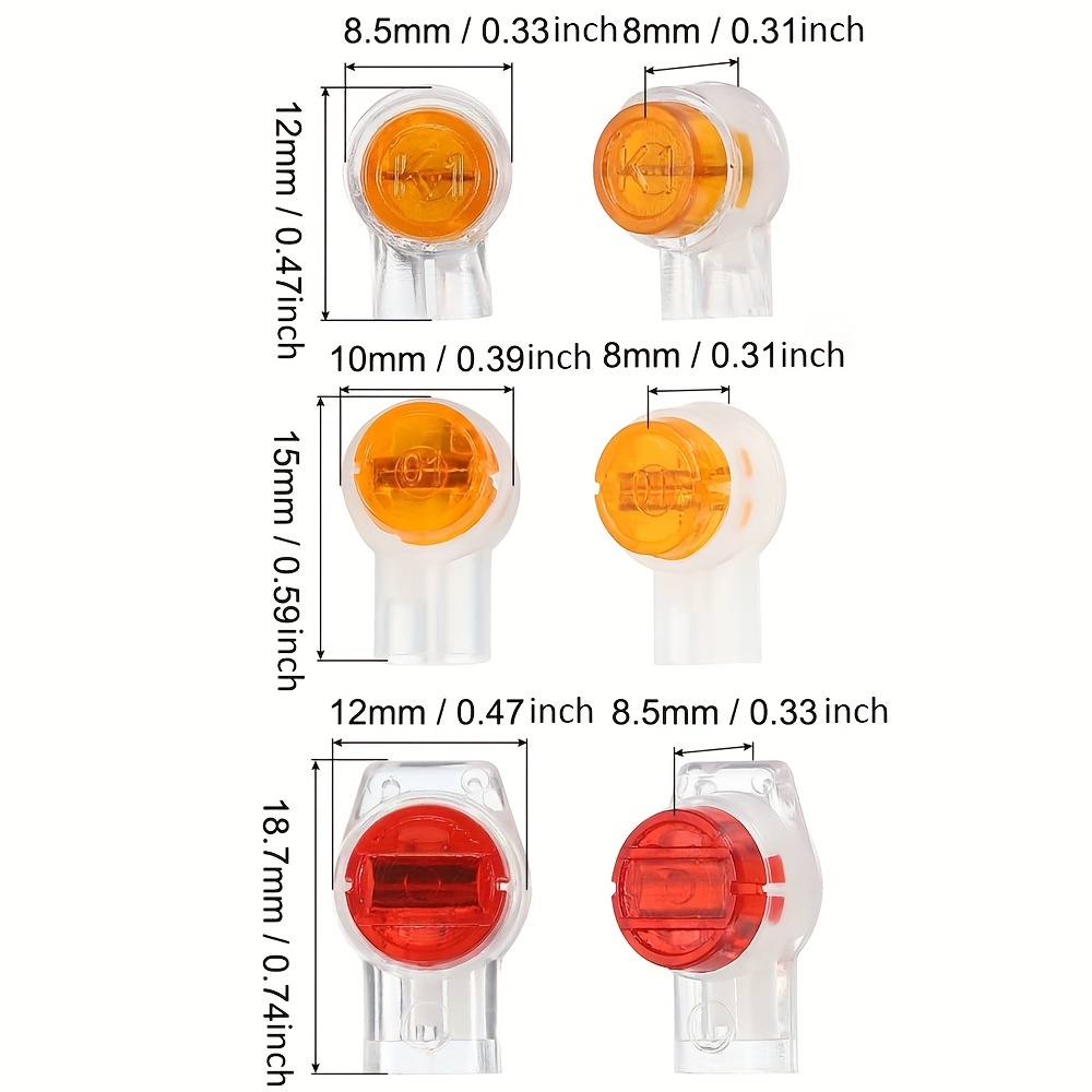 10 / 50pcs K1 K2 K3 Connecteur Sertir Connexions Terminaux Câblage étanche  Rj45 Ethernet Connecteur de câble Terminaux de fil téléphonique