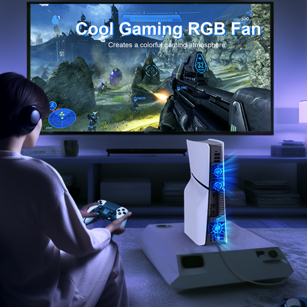 Game Accessories Cooling Fan For PS5 Slim Console Optical Digital