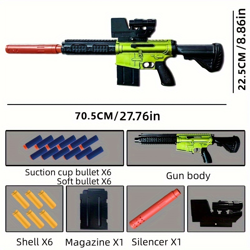 M416 Soft Bullet Toy Gun, Air Soft Gun Rifle M416