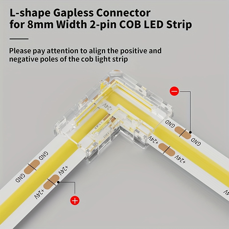 5pcs Connecteur LED 2/3/4 Broches 8/10mm En Forme De L - Temu France